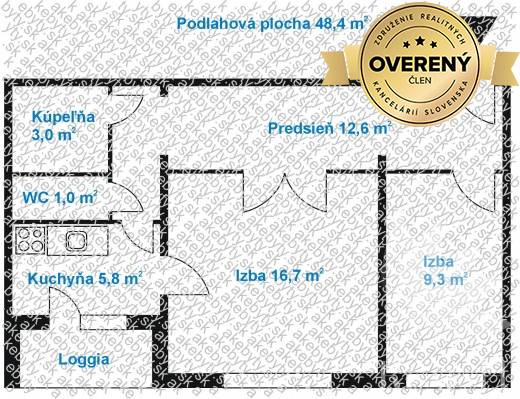 predaj 2 izbový byt Hraničná ulica BA II Ružinov