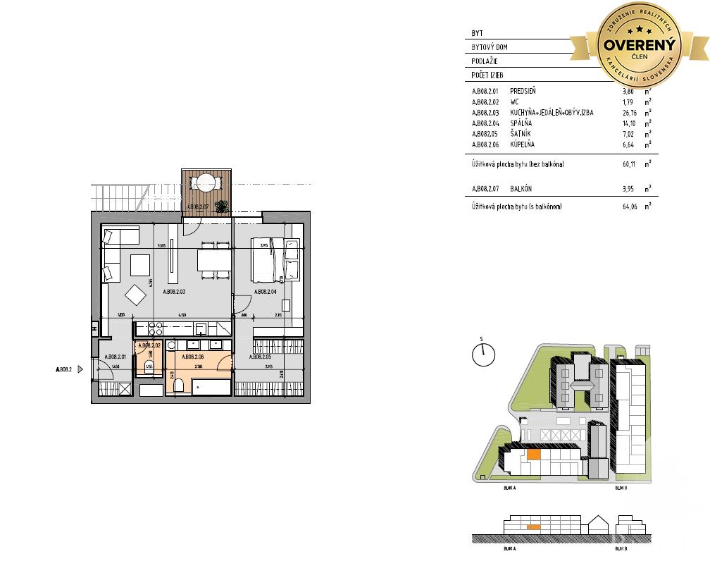 PREDAJ VEĽKORYSÝ 2 IZBOVÝ BYT NOVOSTAVBA DESINGN CENTER